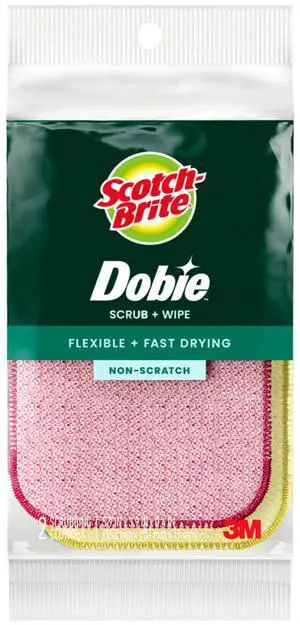 Scotch-Brite Dobie Scrub & Wipe Cloths Non-Scratch Scrubbing 2 Pack Scotch-Brite Dobie Scrub & Wipe Cloths Non-Scratch Scrubbing 2 Pack