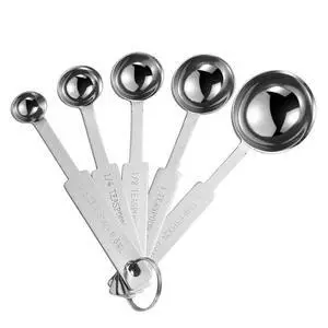 5PCS Measuring Spoons Set, Includes 1/8tsp, 1/4tsp, 1/2tsp, 1tsp, and 1tbsp 5PCS Measuring Spoons Set, Includes 1/8tsp, 1/4tsp, 1/2tsp, 1tsp, and 1tbsp