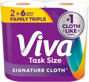 Viva Signature Cloth Paper Towels 2 Family Triple 141 Sheets per Roll Viva Signature Cloth Paper Towels 2 Family Triple 141 Sheets per Roll