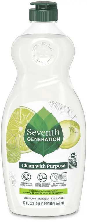 Seventh Generation Fresh Lime & Ginger Scent Dish Soap, 19 oz, 1 Count Seventh Generation Fresh Lime & Ginger Scent Dish Soap, 19 oz, 1 Count
