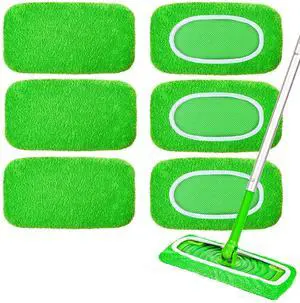 6-Pack Reusable Microfiber Mop Pads Compatible with Sweeper Mop, 100% Coral Fleece Washable Dry & Wet Sweeping Cloths for Multi-Surface/Hardwood Floor Cleaning 6-Pack Reusable Microfiber Mop Pads Compatible with Sweeper Mop, 100% Coral Fleece Washable Dry & Wet Sweeping Cloths for Multi-Surface/Hardwood Floor Cleaning