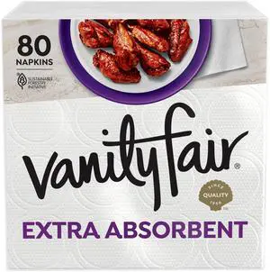 Vanity Fair Premium Paper Napkins, Extra Absorbent, 80 Count Vanity Fair Premium Paper Napkins, Extra Absorbent, 80 Count
