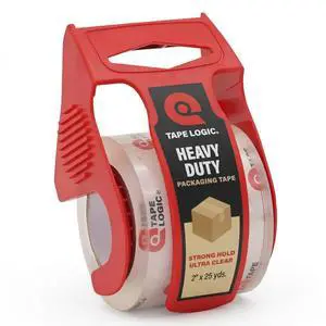 Tape Logic Heavy Duty Packing Tape with Dispenser (1Pack) - 2.6Mil Clear, 2IN x 25YD - Strong Industrial Adhesive for Moving Boxes & Mailing Tape Logic Heavy Duty Packing Tape with Dispenser (1Pack) - 2.6Mil Clear, 2IN x 25YD - Strong Industrial Adhesive for Moving Boxes & Mailing