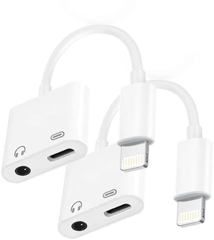 MFi Certified Lightning to 3.5mm 2-in-1 Charger & Audio Adapter, DAC Chip, Hi-Fi Sound, for iPhone 14/13/12/11/XS/XR, Charge & Listen, Car Aux, Home, Travel, 2-Pack White MFi Certified Lightning to 3.5mm 2-in-1 Charger & Audio Adapter, DAC Chip, Hi-Fi Sound, for iPhone 14/13/12/11/XS/XR, Charge & Listen, Car Aux, Home, Travel, 2-Pack White
