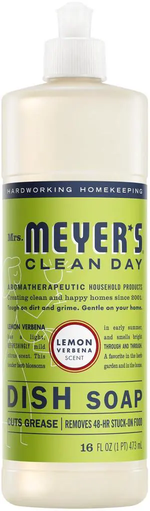 MRS. MEYER'S CLEAN DAY Liquid Dish Soap, Lemon Verbena, 16 fl oz MRS. MEYER'S CLEAN DAY Liquid Dish Soap, Lemon Verbena, 16 fl oz