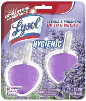 Lysol Automatic in-the-Bowl Toilet Cleaner, Lavender Fields, 2 Count Lysol Automatic in-the-Bowl Toilet Cleaner, Lavender Fields, 2 Count