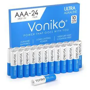 Voniko AAA Batteries 24 Pack, 1.5V Alkaline Voniko AAA Batteries 24 Pack, 1.5V Alkaline
