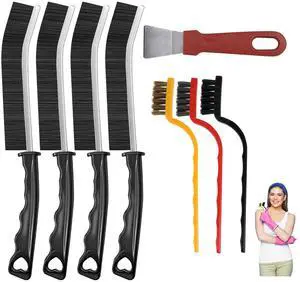 8-Piece Hard Bristle Crevice and Grout Cleaning Brushes for Kitchen, Bathroom and Hard-to-Reach Areas 8-Piece Hard Bristle Crevice and Grout Cleaning Brushes for Kitchen, Bathroom and Hard-to-Reach Areas