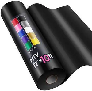 Sooez 12" x 10ft Heat Transfer Vinyl HTV Rolls, Iron on Vinyl for T-Shirt Sooez 12" x 10ft Heat Transfer Vinyl HTV Rolls, Iron on Vinyl for T-Shirt