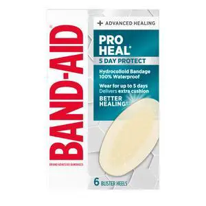 BAND-AID Pro Heal 5 Day Protect Hydrocolloid Blister Bandages, 6 Ct BAND-AID Pro Heal 5 Day Protect Hydrocolloid Blister Bandages, 6 Ct