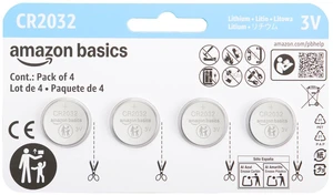 Amazon Basics CR2032 3V Lithium Coin Cell Batteries, 4-Pack, Child-Proof Package, Non-Coated, AirTag Compatible Amazon Basics CR2032 3V Lithium Coin Cell Batteries, 4-Pack, Child-Proof Package, Non-Coated, AirTag Compatible