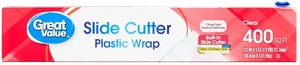 Great Value Slide Cutter Plastic Wrap, 400 sq ft Great Value Slide Cutter Plastic Wrap, 400 sq ft