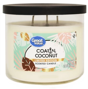 Great Value Limited Edition Coastal Coconut Candle, 14OZ Great Value Limited Edition Coastal Coconut Candle, 14OZ