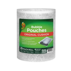 Duck Brand 1/8" Bubble Pouches on a Roll, 7.5 x 7.5 in. Duck Brand 1/8" Bubble Pouches on a Roll, 7.5 x 7.5 in.