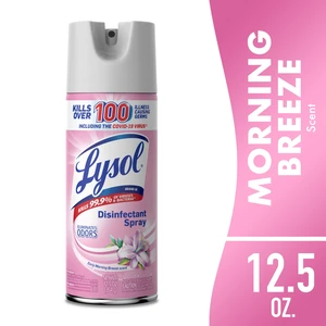 Lysol Disinfectant Spray, Sanitizing and Antibacterial Bathroom Spray, Deodorizer, Early Morning Breeze, 12.5 oz Lysol Disinfectant Spray, Sanitizing and Antibacterial Bathroom Spray, Deodorizer, Early Morning Breeze, 12.5 oz