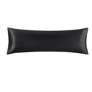 Mainstays Satin Body Pillowcase - 1 Pack - Classic Black - Frizz Control & Cooling Comfort Mainstays Satin Body Pillowcase - 1 Pack - Classic Black - Frizz Control & Cooling Comfort