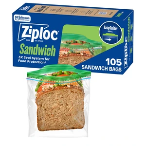 Ziploc Sandwich and Snack Bags, 105 Count, Easy Open and Close, Food Storage Ziploc Sandwich and Snack Bags, 105 Count, Easy Open and Close, Food Storage