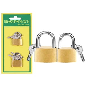 2Pcs Mini Solid Brass Locks with Keys, 20mm + 25mm, for Luggage, Backpack, Gym Locker, Jewelry Box 2Pcs Mini Solid Brass Locks with Keys, 20mm + 25mm, for Luggage, Backpack, Gym Locker, Jewelry Box
