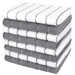 AIDEA Kitchen Towels 8PK, Dish Cloth, Grey, 12"x12" AIDEA Kitchen Towels 8PK, Dish Cloth, Grey, 12"x12"