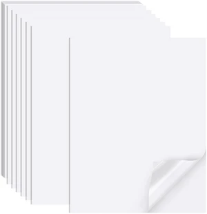 Printable Sticker Paper 40 Sheets 8.5x11in Matte Full Sheet Labels for Inkjet and Laser Printers Printable Sticker Paper 40 Sheets 8.5x11in Matte Full Sheet Labels for Inkjet and Laser Printers