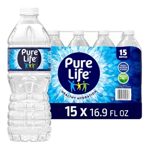 Pure Life Purified Bottled Water, 15Pack, 16.9Fl Oz Pure Life Purified Bottled Water, 15Pack, 16.9Fl Oz