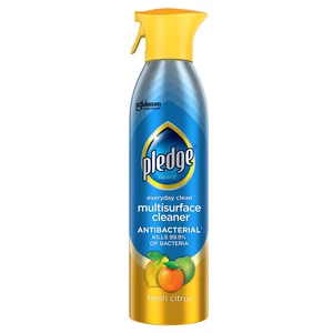 Pledge Antibacterial Multisurface Cleaner Spray, Fresh Citrus, 9.7 oz, 1 Pack Pledge Antibacterial Multisurface Cleaner Spray, Fresh Citrus, 9.7 oz, 1 Pack