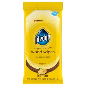 Pledge Pre-Moistened Wood Furniture Polish Wipes, Lemon, 24 Count (1-Pack) Pledge Pre-Moistened Wood Furniture Polish Wipes, Lemon, 24 Count (1-Pack)