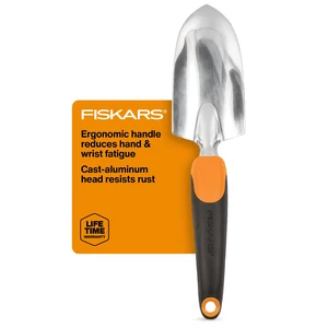 Fiskars Ergo 12.25" Flower Bed Trowel with Cast Aluminum Head Fiskars Ergo 12.25" Flower Bed Trowel with Cast Aluminum Head