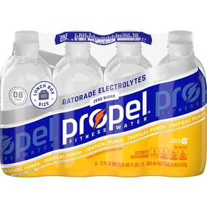 Propel Tropical Punch Electrolyte Enhanced Water Sports Drink, 12 fl oz, 8 Count Propel Tropical Punch Electrolyte Enhanced Water Sports Drink, 12 fl oz, 8 Count
