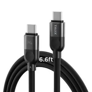 ViewSonic 240W USB C to USB C Cable, 7A PD3.2 Fast Charging Cable | E-Marker Chip, Soft Silicone Anti-Tangle Cord for MacBook Pro/Air, iPad, iPhone 17/16/15, Dell XPS, 6.6FT ViewSonic 240W USB C to USB C Cable, 7A PD3.2 Fast Charging Cable | E-Marker Chip, Soft Silicone Anti-Tangle Cord for MacBook Pro/Air, iPad, iPhone 17/16/15, Dell XPS, 6.6FT
