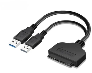 6-inches Super Speed USB 3.0 To SATAIII 6Gbps 22 Pin 2.5 Inch Hard Disk Driver Adapter Cable Converter w/ Reserved USB Power Cable, SATA to USB 3.0 Converter w/UASP for SSD/HDD 6-inches Super Speed USB 3.0 To SATAIII 6Gbps 22 Pin 2.5 Inch Hard Disk Driver Adapter Cable Converter w/ Reserved USB Power Cable, SATA to USB 3.0 Converter w/UASP for SSD/HDD