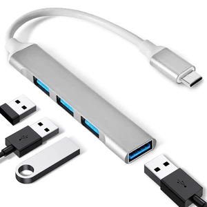 4 Ports USB C to USB Hub, Aluminum Type C to USB A 3.0 Adapter, Plug and Play USB Extender for MacBook Pro/Air, Laptop, Keyboard and Mouse 4 Ports USB C to USB Hub, Aluminum Type C to USB A 3.0 Adapter, Plug and Play USB Extender for MacBook Pro/Air, Laptop, Keyboard and Mouse