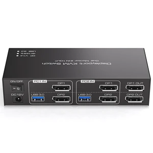 Displayport KVM Switch 2 Monitors 2 Computers 4K@144Hz USB3.0 KVM Switch for 2 Computers Share Dual Displays and 4 USB Devices Support Extended/Copy Mode with Desktop Controller Displayport KVM Switch 2 Monitors 2 Computers 4K@144Hz USB3.0 KVM Switch for 2 Computers Share Dual Displays and 4 USB Devices Support Extended/Copy Mode with Desktop Controller