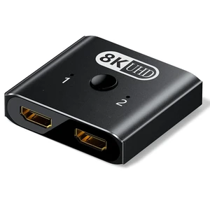 8K HD 2.0 Switch 2 in 1 Out - 8K@60Hz Bi-Directional HD Splitter 1 in 2 Out, Plug & Play, Aluminum Multi Port Ultra-HD Switcher | Selector for Dual Monitor TV Video Gaming Nintendo HDR10 Xbox 8K HD 2.0 Switch 2 in 1 Out - 8K@60Hz Bi-Directional HD Splitter 1 in 2 Out, Plug & Play, Aluminum Multi Port Ultra-HD Switcher | Selector for Dual Monitor TV Video Gaming Nintendo HDR10 Xbox