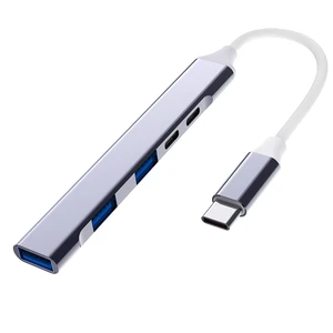 USB 3.0 Hub (5 in 1), Type C to USB 3.0 Hub Adapter with USB C Power/Data Ports, USB Extender USB A&C Docking Station for Laptop PC MacBook Dell, HP, PS4/5, SSD and More USB 3.0 Hub (5 in 1), Type C to USB 3.0 Hub Adapter with USB C Power/Data Ports, USB Extender USB A&C Docking Station for Laptop PC MacBook Dell, HP, PS4/5, SSD and More
