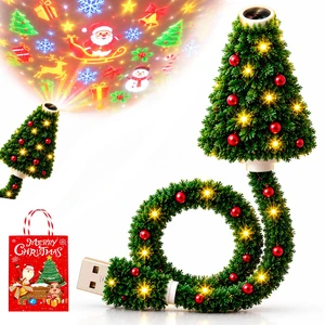 Plug and Play Hd USB Christmas Tree Projector with 6 Festive Scenes | Christmas Tree Design Plug in Night Light Ceiling Projector Indoor, for Room Decor Holiday Party Xmas Gifts Plug and Play Hd USB Christmas Tree Projector with 6 Festive Scenes | Christmas Tree Design Plug in Night Light Ceiling Projector Indoor, for Room Decor Holiday Party Xmas Gifts