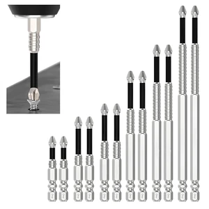 K5 PH2 Impact Screwdriver Bit Set, PH2 Magnetic Screwdriver Bits Set, 12PCS K5 Alloy Steel Impact Driver Bits, K5 Impact Resistant Non Slip Bit Set for Woodworking Cabinet Construction K5 PH2 Impact Screwdriver Bit Set, PH2 Magnetic Screwdriver Bits Set, 12PCS K5 Alloy Steel Impact Driver Bits, K5 Impact Resistant Non Slip Bit Set for Woodworking Cabinet Construction