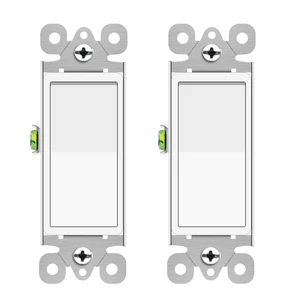 2PK Single Pole Rocker Light Switch,Paddle Light Switch 15 Amp,Sp Switches White,120V-277V AC,On/Off Wall Switches, Residential/Commercial Grade,Home & Office,UL/CUL 2PK Single Pole Rocker Light Switch,Paddle Light Switch 15 Amp,Sp Switches White,120V-277V AC,On/Off Wall Switches, Residential/Commercial Grade,Home & Office,UL/CUL