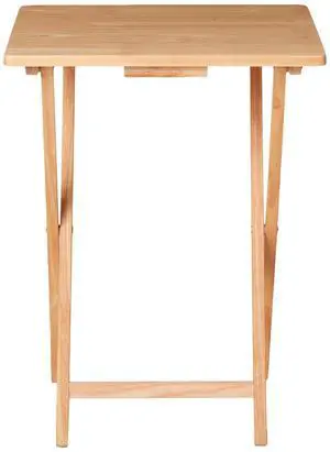 Mainstays Rubberwood Folding TV Tray Table, Natural Mainstays Rubberwood Folding TV Tray Table, Natural
