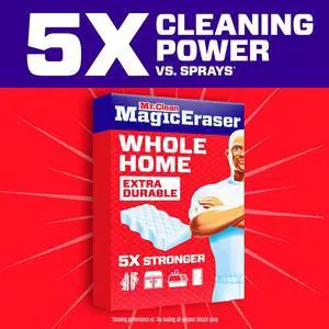 Mr. Clean Magic Eraser Sponge, Cleaner, Whole Home Extra Durable, 5ct Mr. Clean Magic Eraser Sponge, Cleaner, Whole Home Extra Durable, 5ct