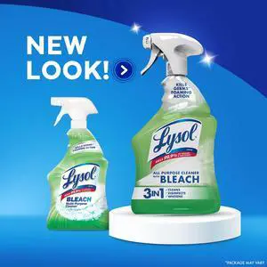 Lysol, Bleach, Multi-Purpose Cleaner, Foaming Spray, Antibacterial Cleaner, 32 fl oz Lysol, Bleach, Multi-Purpose Cleaner, Foaming Spray, Antibacterial Cleaner, 32 fl oz