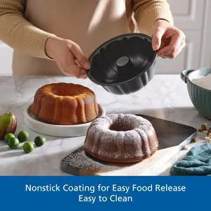 Mainstays 6 inch Mini Fluted Cake Pan, Carbon Steel Mainstays 6 inch Mini Fluted Cake Pan, Carbon Steel