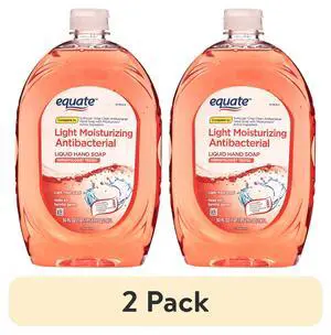 (2 pack) Equate Light Moisturizing Antibacterial Liquid Hand Soap, 50 fl oz, Compare to Softsoap® Crisp Clean Antibacterial Hand Soap with Moisturizers Active Ingredient (2 pack) Equate Light Moisturizing Antibacterial Liquid Hand Soap, 50 fl oz, Compare to Softsoap® Crisp Clean Antibacterial Hand Soap with Moisturizers Active Ingredient