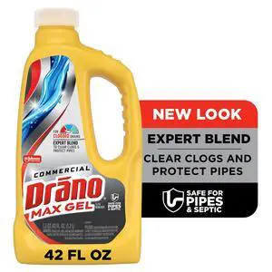 Drano Max Gel Drain Clog Remover, Commercial Line, 42 fl oz Drano Max Gel Drain Clog Remover, Commercial Line, 42 fl oz