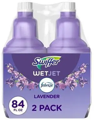Swiffer Wet Jet Solution Refill, Lavender, 2 x 42.2 fl oz Swiffer Wet Jet Solution Refill, Lavender, 2 x 42.2 fl oz