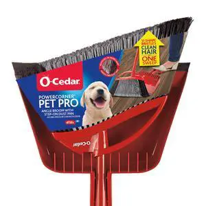 O-Cedar PowerCorner Pet Pro Broom and Dustpan Set Step-on Large O-Cedar PowerCorner Pet Pro Broom and Dustpan Set Step-on Large