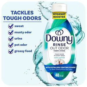 Downy Rinse Out Odor Laundry Rinse, Tackles Tough Odors and Refreshes, Cool Cotton Scent, 48 fl oz Downy Rinse Out Odor Laundry Rinse, Tackles Tough Odors and Refreshes, Cool Cotton Scent, 48 fl oz