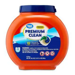 Great Value Premium Clean Laundry Pacs, Original Scent, 42 Count Great Value Premium Clean Laundry Pacs, Original Scent, 42 Count