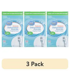 (3 pack) Great Value Automatic Dishwasher Powder, Original Scent, 75 oz, 1 Count (3 pack) Great Value Automatic Dishwasher Powder, Original Scent, 75 oz, 1 Count