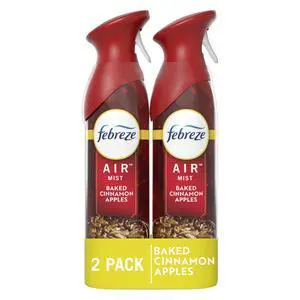 Febreze Air Mist Air Freshener Spray, Odor-Fighting, Baked Cinnamon Apples Scent, 8.8oz, 2 Count, for Home, Bathroom, Kitchen Febreze Air Mist Air Freshener Spray, Odor-Fighting, Baked Cinnamon Apples Scent, 8.8oz, 2 Count, for Home, Bathroom, Kitchen